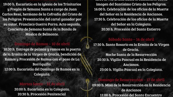 Programa Semana Santa Belmonte